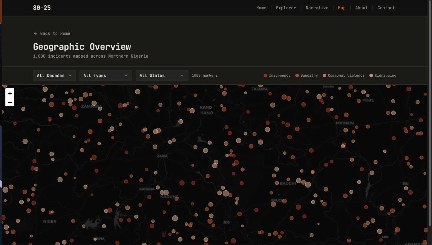 80-25 Digital Archive - Interactive map