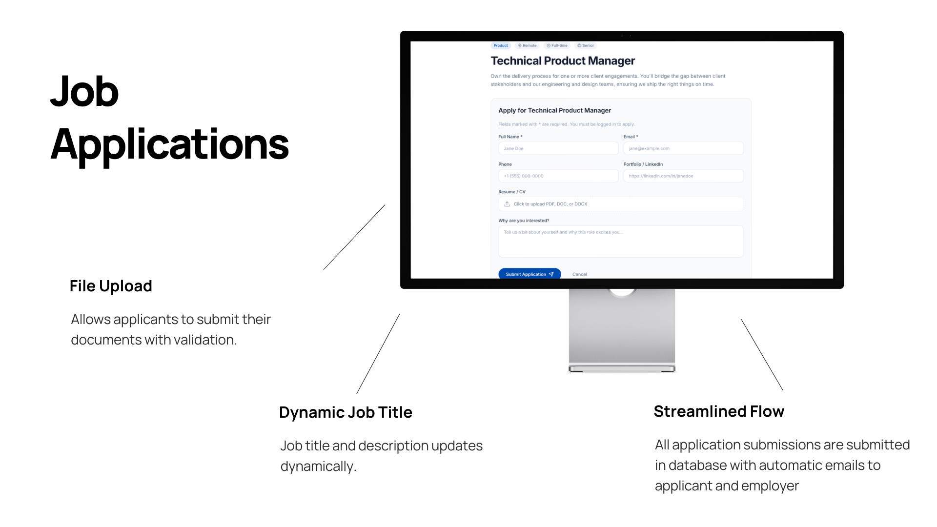 Mimi Outsourcing platform - job board overview